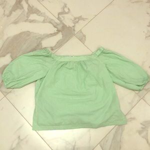 Crown And Ivy cropped off shoulder top